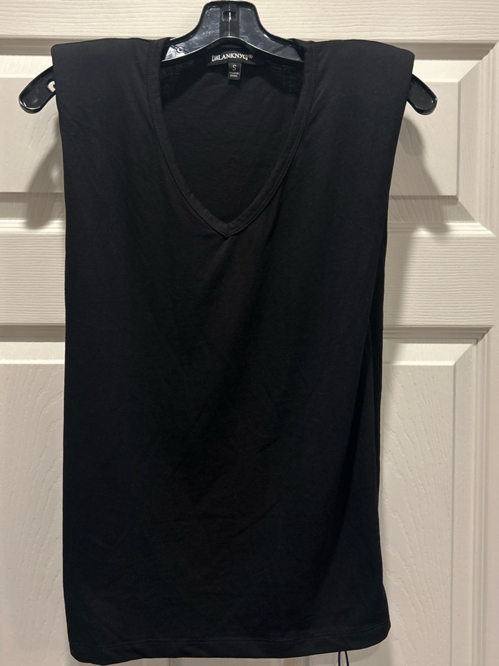 Blank NYC Black V-Neck Muscle Tank